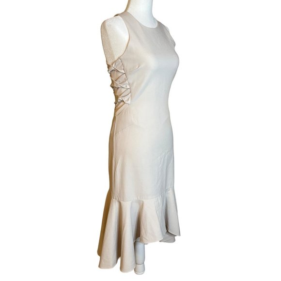 Halston Heritage White Midi Dress - Picture 6 of 10